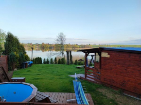 Siedlisko nr 3 nad jeziorem Skarlińskim, domki letniskowe, mazury, jezioro,bania, Nowe Miasto Lubawskie